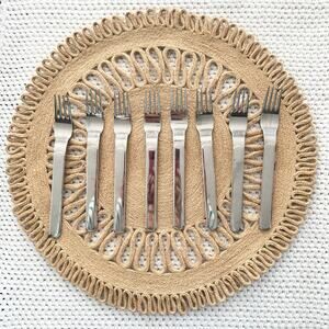 Reed & Barton Middleburg Marlborough Stainless Steel Dinner Forks Set of 8 China